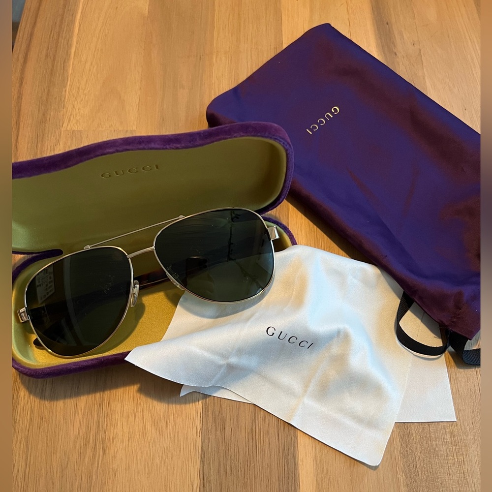 Gucci GG0528S GOLD/GREEN 63/14/150 Sunglasses for Men